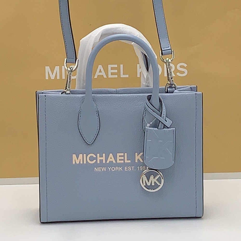 MICHAEL KORS Mirella Small Shopper TZ XBody Pebbled Leather Crossbody
Pale Blue - Picture 4 of 16